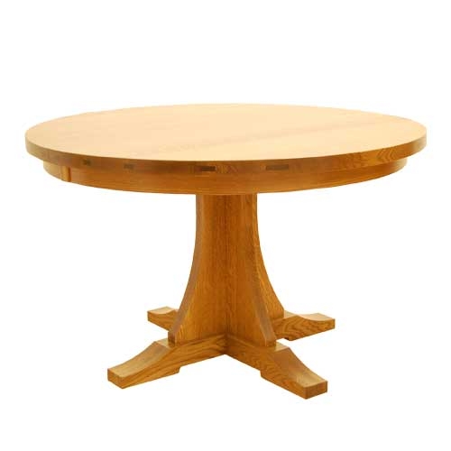 Dining Table: Round Craftsman Dining Table